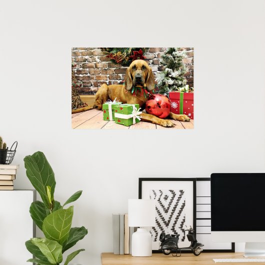 Kerstmis - Bloedhond - Penney Poster (Thuiskantoor)