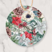 Kerstmis bloemblaadje naar / van cirkel cadeau bedankjes labels (Achterkant)