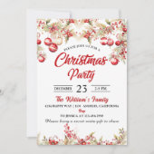 Kerstmis Bloemen Kerstfeest Kaart (Voorkant)