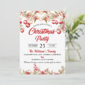 Kerstmis Bloemen Kerstfeest Kaart (Staand voorkant)