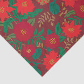 Kerstmis Bloemen Poinsettia Rood Goud Tissuepapier (Detail)