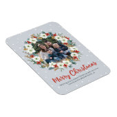 Kerstmis bloemenkrans magnetische kaart magneet (Rechterzijde)