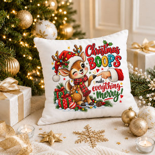 Kerstmis Bloemige Citaat Worp Kussen Decoratie