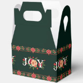 Kerstmis bloemrijke rand JOY Bedankdoosjes (Open)