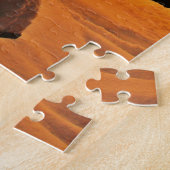 Kerstmis blokhut sneeuw nacht legpuzzel (Zijkant)