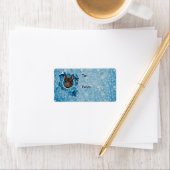 Kerstmis - Blue Snowflake - Doberman - Rocky Etiket (Insitu)