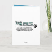 Kerstmis - Blue Snowflake - Pug - Ruffy Feestdagen Kaart (Achterkant)