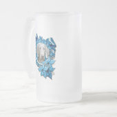 Kerstmis - Blue Snowflake - Weimeraner - Blue Eye Matglas Bierpul (Voorkant links)