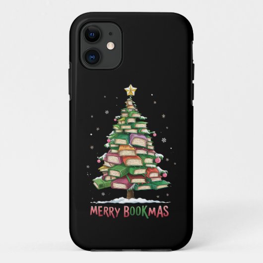 Kerstmis Boek Liefhebber Boom Bibliothecaris Prett Case-Mate iPhone Case (Achterkant)