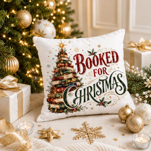 Kerstmis Boek Liefhebber Rood Groen Citaat Worp Ku Kussen