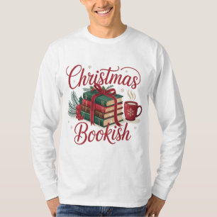 Kerstmis Boekje Cozy Lezer Boekenwurm Kerst T-shirt