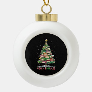 Kerstmis Boekliefhebber Boom Bibliothecaris Pretti Keramische Bal Ornament