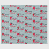 Kerstmis Boerderij op sneeuwvlokken Cadeaupapier (Vlak)