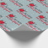 Kerstmis Boerderij op sneeuwvlokken Cadeaupapier (Hoek)