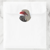 Kerstmis Boerderij Ronde Sticker (Tas)