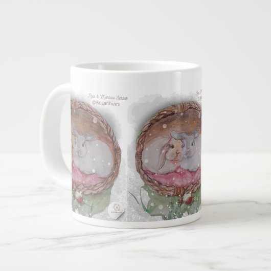 Kerstmis Boganhues Pipa & Marlow print Mok (Links)