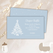 Kerstmis Boho Blauwe Baby Shower Luierspel