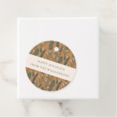 Kerstmis Boho Botanische Groene Foto Maatwerk Bedankjes Labels (In situ)