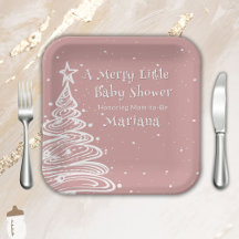 Kerstmis Boho Roze Meisje Baby Shower