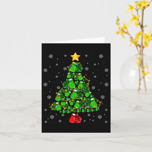 Kerstmis Boksen Sport Lover Xmas Boom Lights Paj Kaart (Gele Bloem)