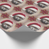 Kerstmis Bombay Kat, Vrolijk Kerstmis Bombay Kitte Cadeaupapier (Hoek)