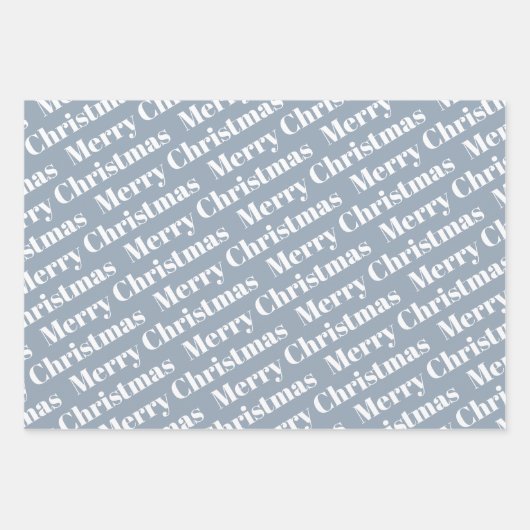 Kerstmis, bomen, polka-stippen, feestdag dusty bla inpakpapier vel (Voorkant 2)