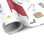 Kerstmis boodschappen Santa Mail Brieven aan de Ke Cadeaupapier (Rol Hoek)