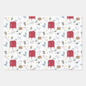 Kerstmis boodschappen Santa Mail Brieven aan de Ke Inpakpapier Vel (Voorkant 2)