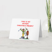 KERSTMIS BOOGSCHIETEN FEESTDAGEN KAART (Voorkant)