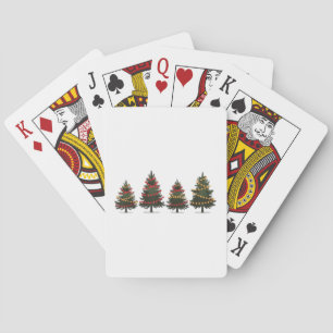 Kerstmis Boom Kerst T-Shirts Voor Vrouwen Een Pokerkaarten