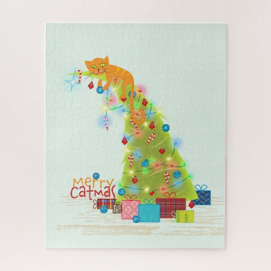 Kerstmis Boom Kerstmis Legpuzzel (Verticaal)