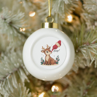 Kerstmis Boop Kerstman Handschoen Booping Baby Ren Keramische Bal Ornament