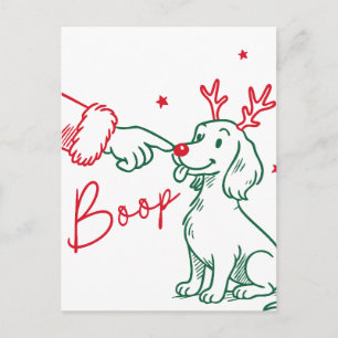 Kerstmis Boop Saushond Hond Briefkaart