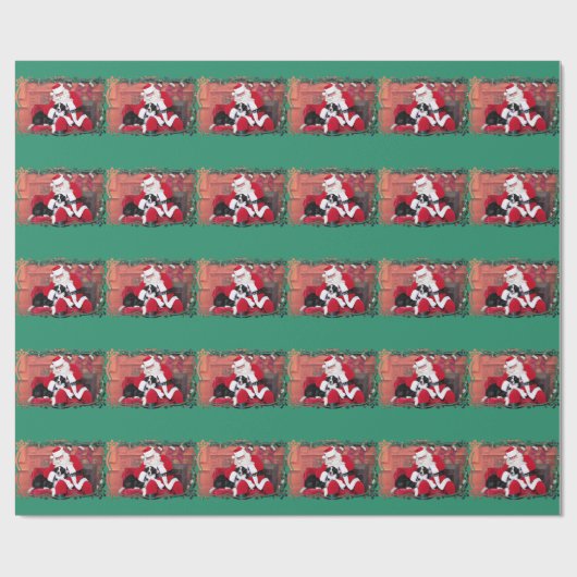 Kerstmis - Border Collie - Flip Cadeaupapier (Vlak)