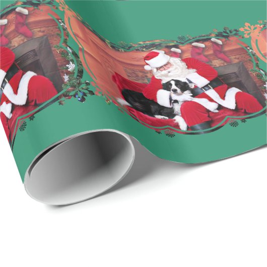 Kerstmis - Border Collie - Flip Cadeaupapier (Rol Hoek)