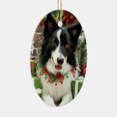 Kerstmis - Border Collie - Jessup Keramisch Ornament (Rechts)