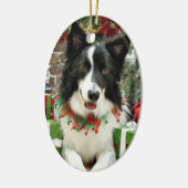 Kerstmis - Border Collie - Jessup Keramisch Ornament (Links)