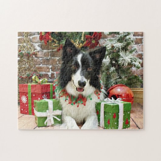 Kerstmis - Border Collie - Jessup Legpuzzel (Horizontaal)