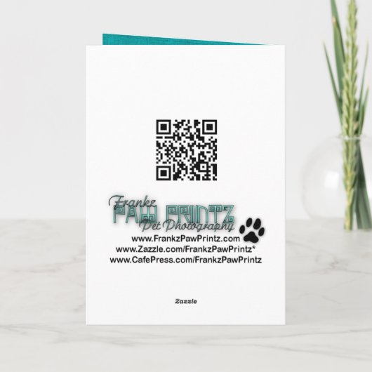 Kerstmis - Border collie - Yaeger Feestdagen Kaart (Achterkant)