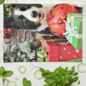 Kerstmis - Border Collie - Yaeger Theedoek (Gevouwen)