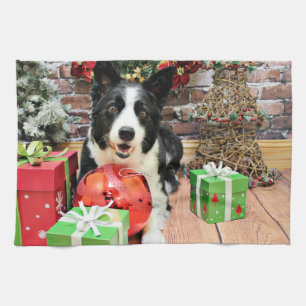 Kerstmis - Border Collie - Yaeger Theedoek