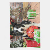 Kerstmis - Border Collie - Yaeger Theedoek (Verticaal)
