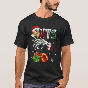Kerstmis Borst Noten Skelet Paar Matching Xmas T-shirt