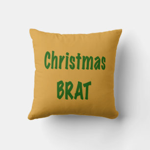 Kerstmis bos groen brutale op goud kussen