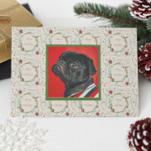 Kerstmis bos groene krans kaart