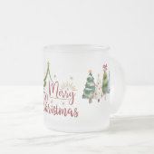 Kerstmis bos matglas koffiemok (Voorkant rechts)