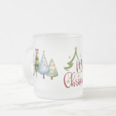 Kerstmis bos matglas koffiemok (Voorkant links)