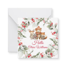 Kerstmis Bosdieren Baby Shower