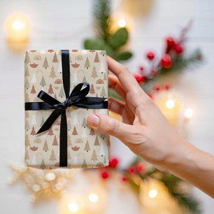 Kerstmis bosdieren inpakpapier vel