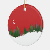 Kerstmis Bossen Scene Circle Ornament (Links)